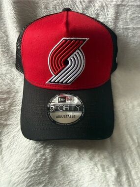 New Era Red and Black Mesh Back Baseball Cap